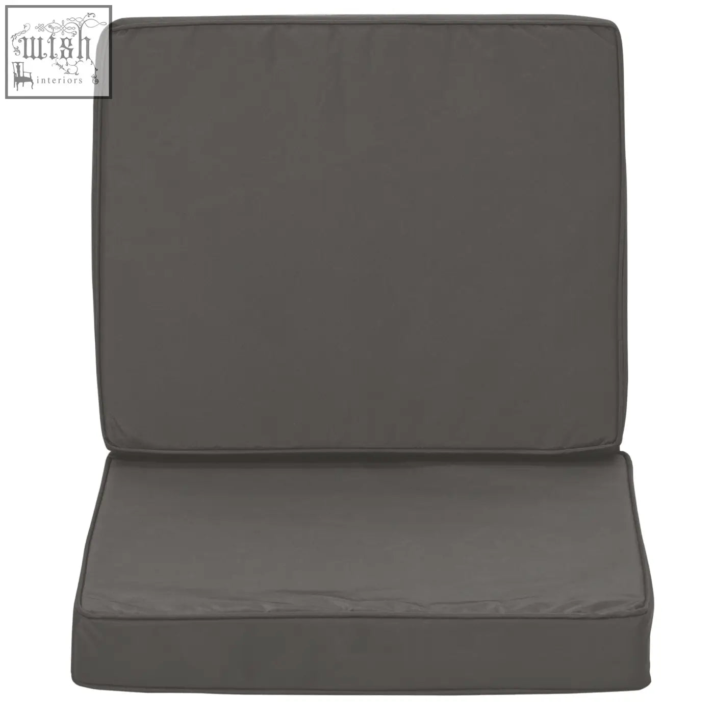 Outsunny set of 2 dark gray garden seat cushions with polyester fabric covers and plush modern design for outdoor furniture