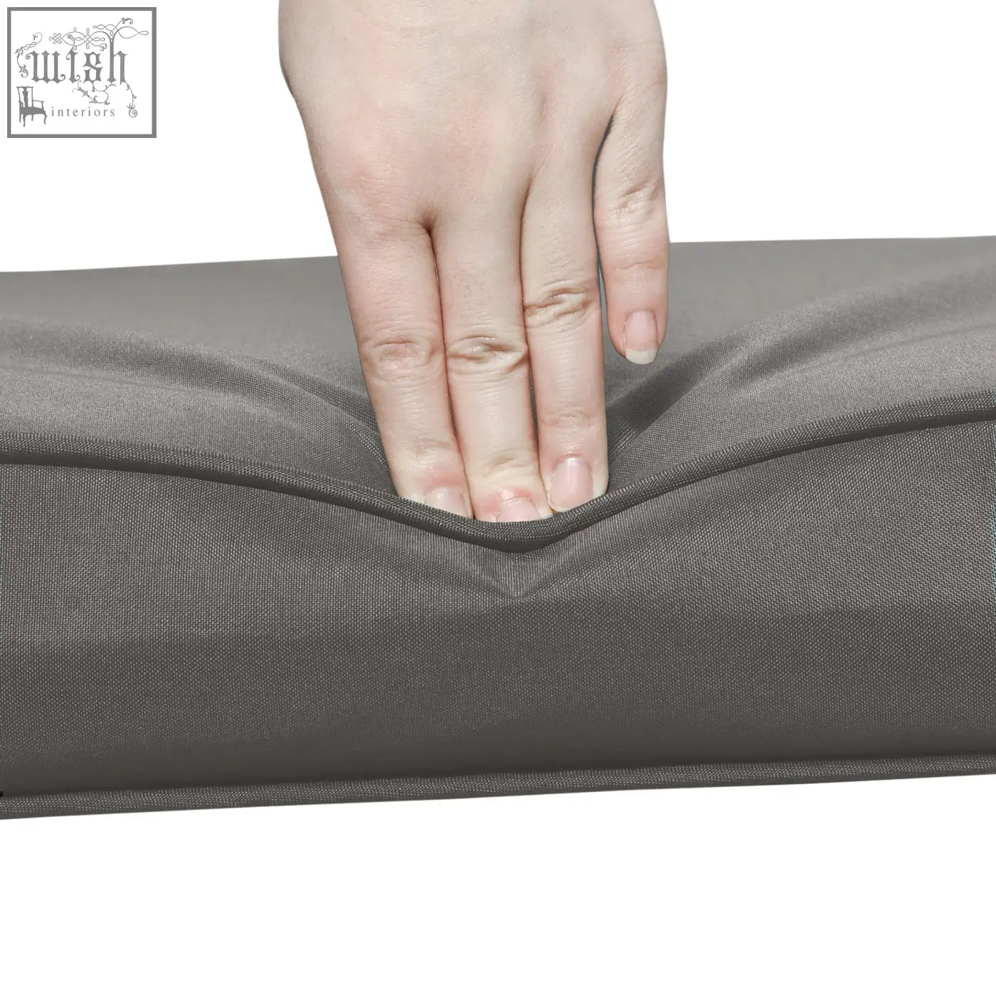 Outsunny set of 2 dark grey seat cushions with textured polyester fabric covers for outdoor garden furniture