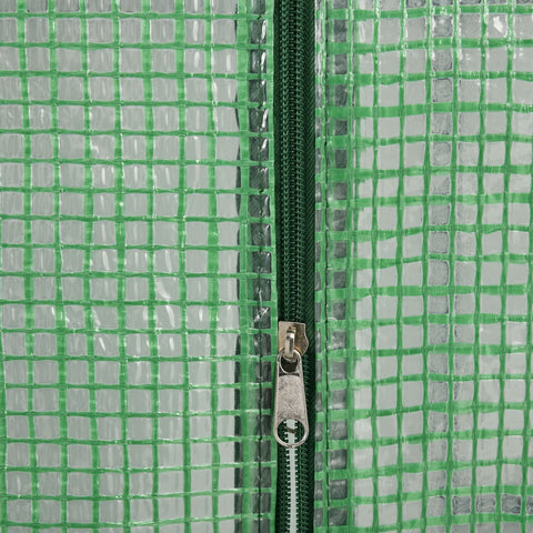 Outsunny walk in greenhouse with steel frame green mesh cover dark green zipper and silver pull tab for garden use
