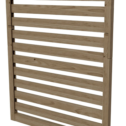 Light brown fir wood plant stands with slatted trellis and shelves for patio wall mounting by Outsunny