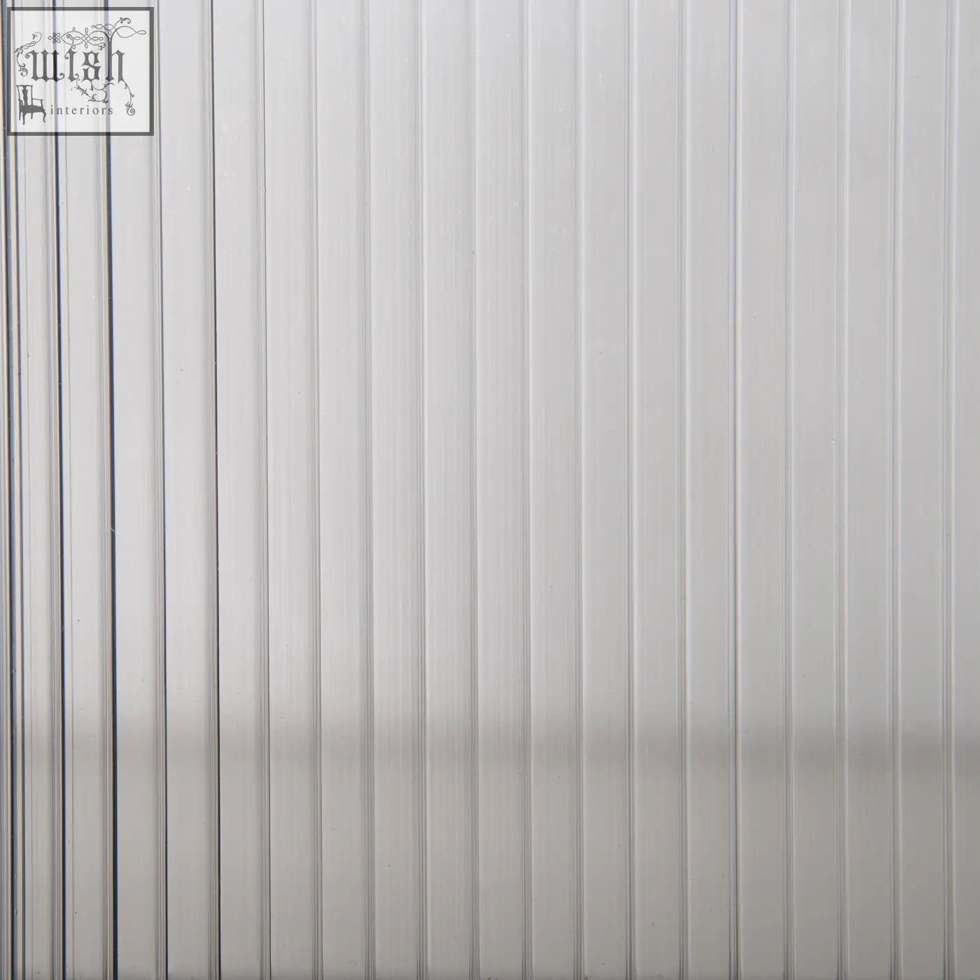 White corrugated plastic panel with vertical ridges on the grey cold frame with solid fir wood frame for plants