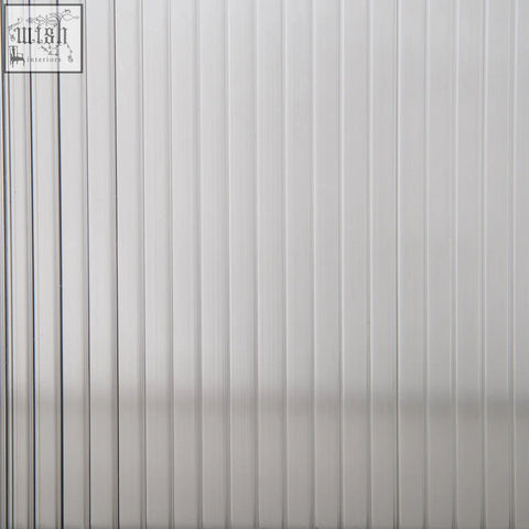 White corrugated plastic panel with vertical ridges on the grey cold frame with solid fir wood frame for plants