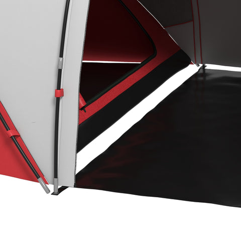 Outsunny 4-6 Man UV Protection Camping Tent - Grey and Red