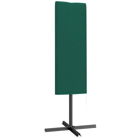 Outsunny Garden Parasol Cover, Outdoor Patio Umbrella Protector Weatherproof Garden Patio for 2-4.6m Parasol, Dark Green