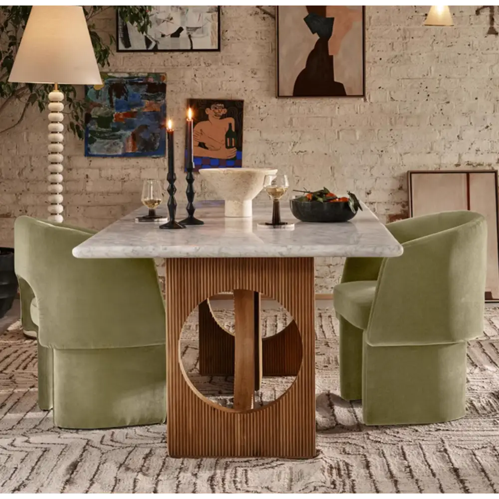 Paddy Dining Chair Velvet - Green