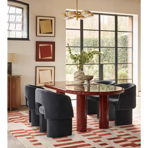 Paddy Dining Chair Velvet - Grey