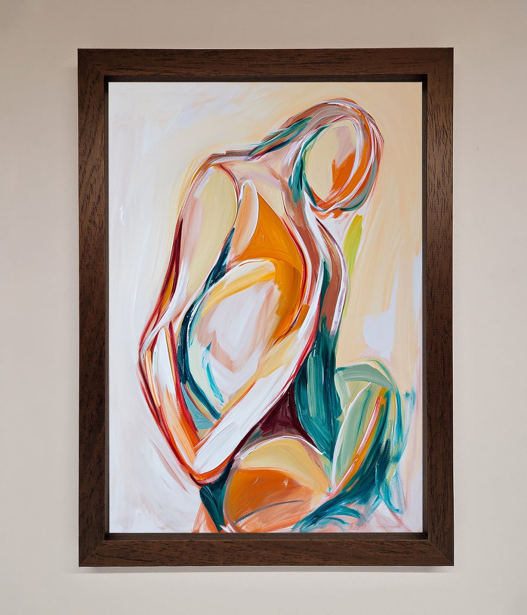Pain Stroke Embrace Framed Poster