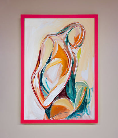 Pain Stroke Embrace Framed Poster