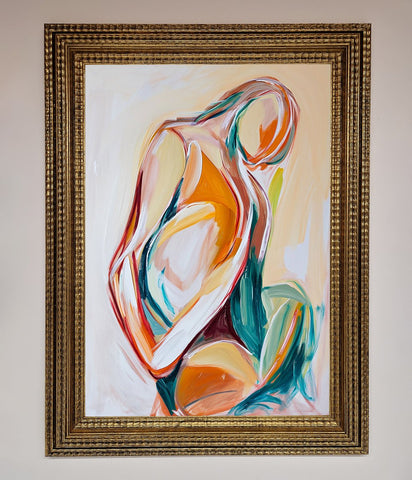 Pain Stroke Embrace Framed Poster