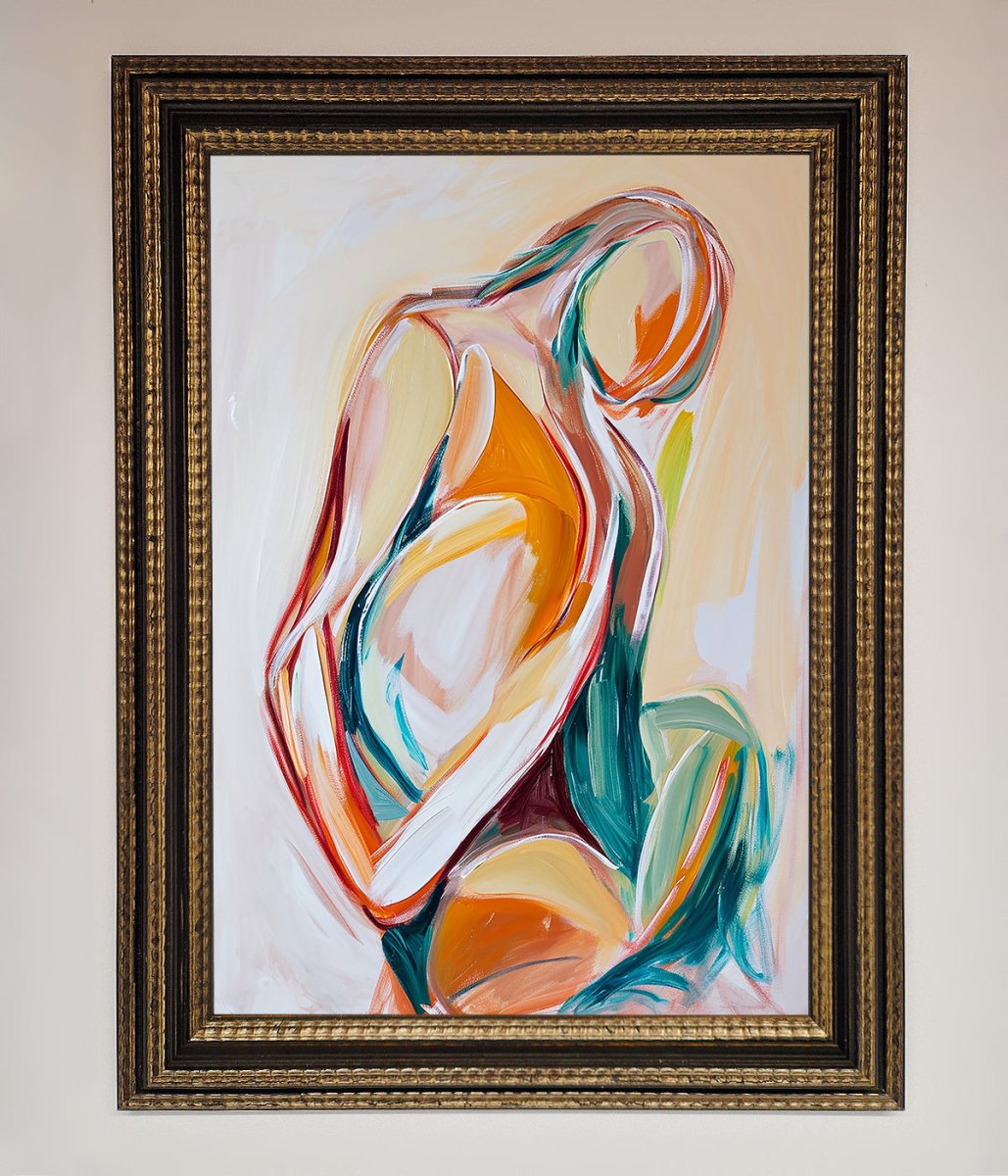 Pain Stroke Embrace Framed Poster