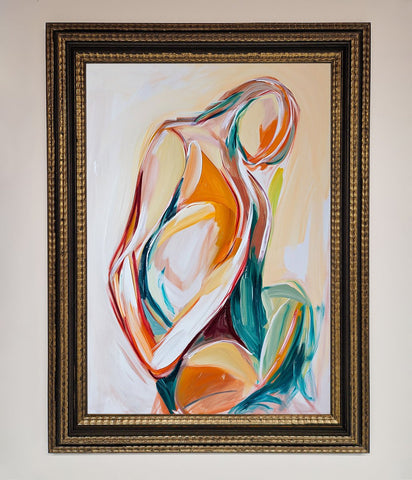 Pain Stroke Embrace Framed Poster