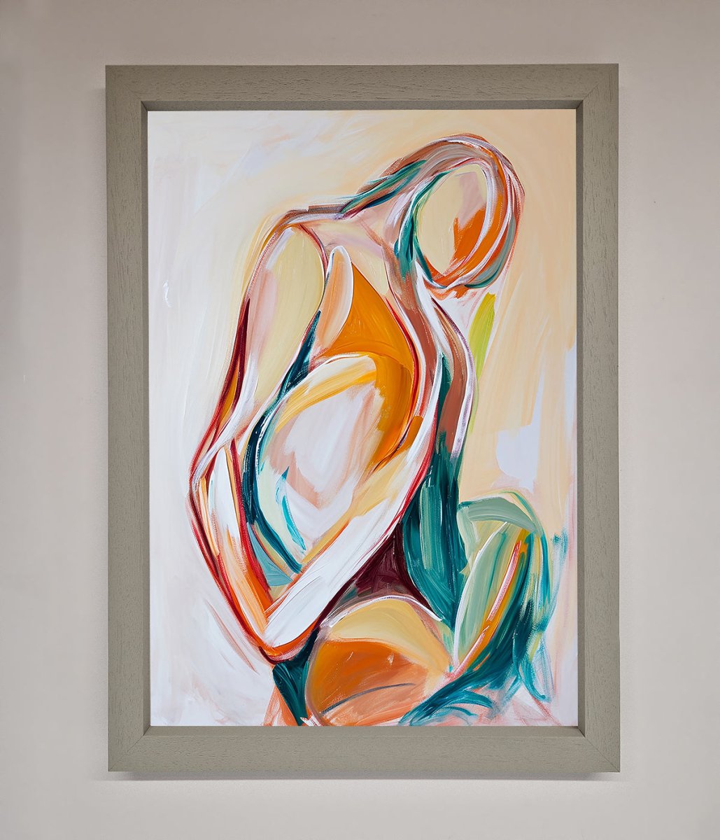 Pain Stroke Embrace Framed Poster