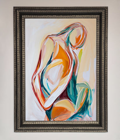 Pain Stroke Embrace Framed Poster
