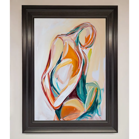 Pain Stroke Embrace Framed Poster - A1 (59.4 x 84.1 cm) / Matt Black - Framed Print