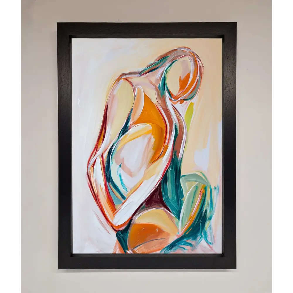 Pain Stroke Embrace Framed Poster - A3 (29.7 x 42 cm) / Black - Framed Print