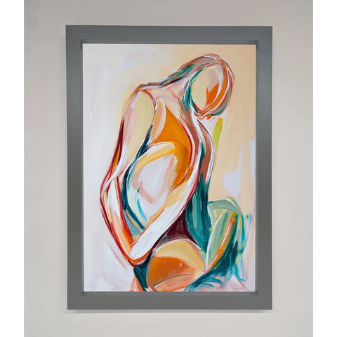 Pain Stroke Embrace Framed Poster - A3 (29.7 x 42 cm) / Dark Grey - Framed Print