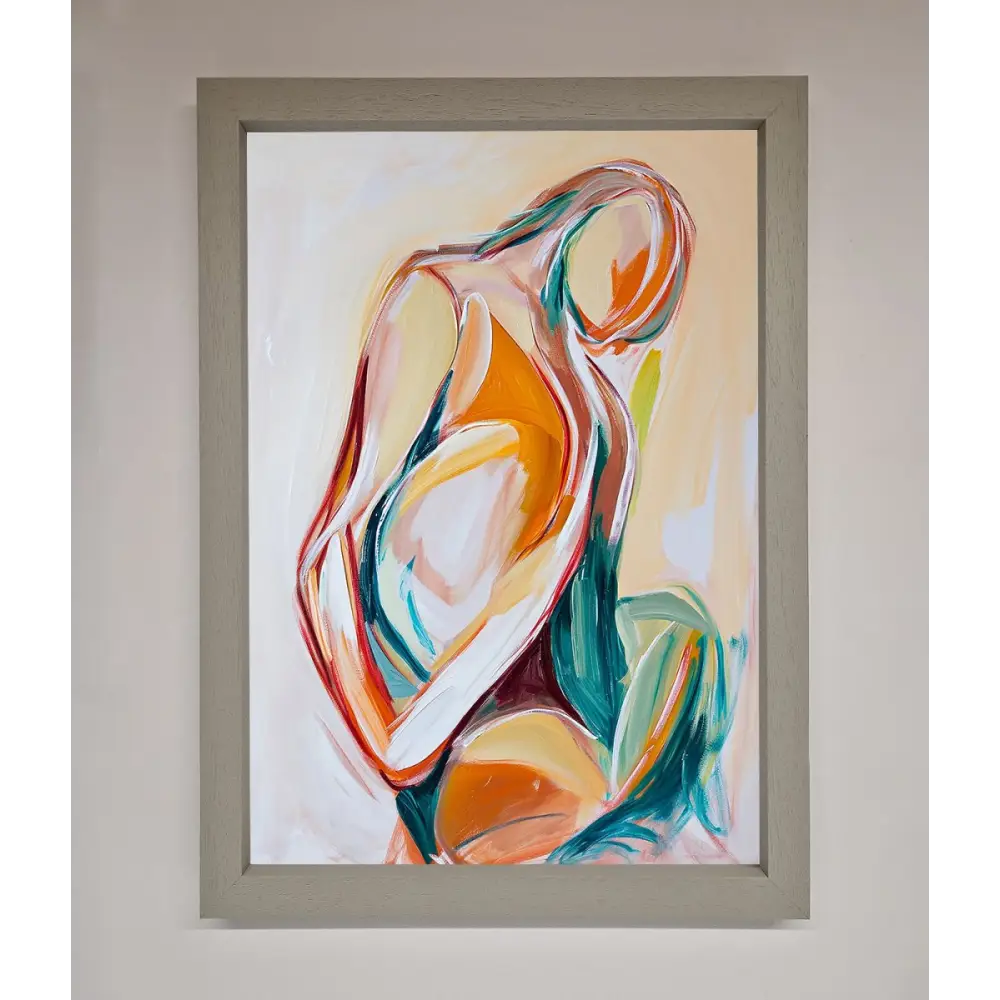 Pain Stroke Embrace Framed Poster - A3 (29.7 x 42 cm) / Grey - Framed Print