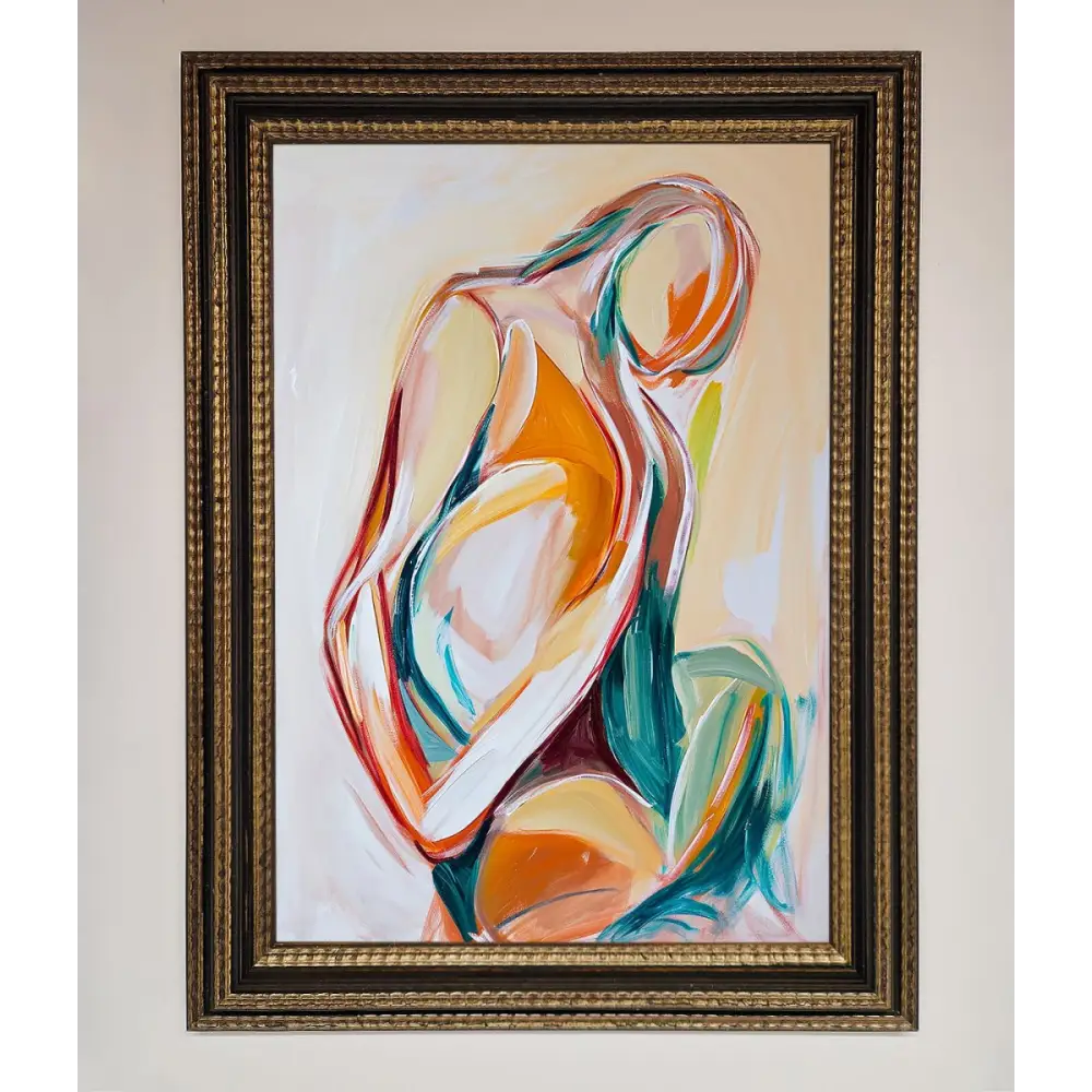 Pain Stroke Embrace Framed Poster - A3 (29.7 x 42 cm) / Ornate Gold Black - Framed Print