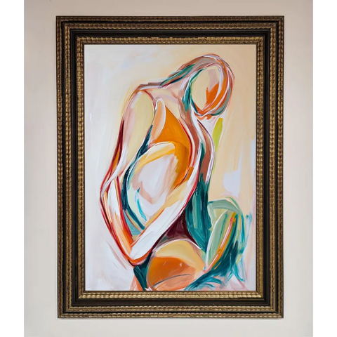 Pain Stroke Embrace Framed Poster - A3 (29.7 x 42 cm) / Ornate Gold Black - Framed Print