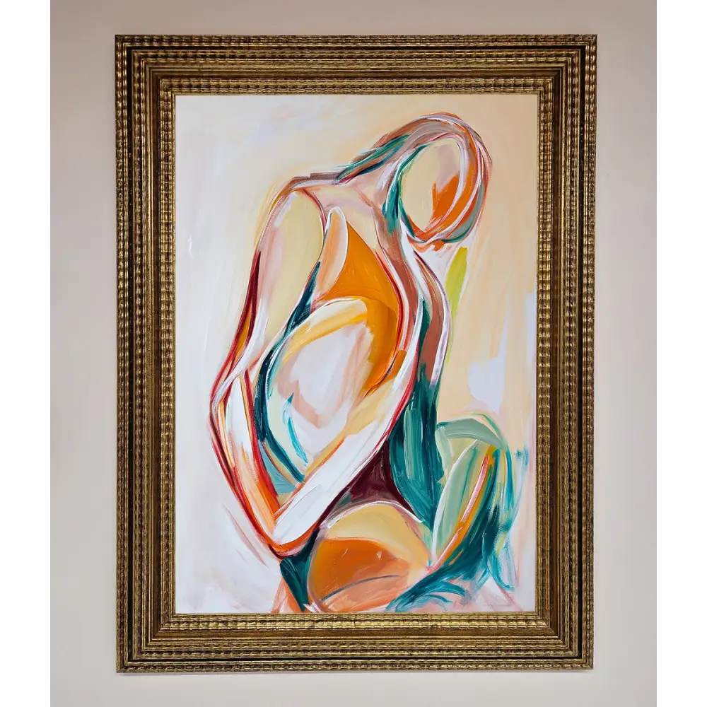 Pain Stroke Embrace Framed Poster - A3 (29.7 x 42 cm) / Ornate Gold - Framed Print