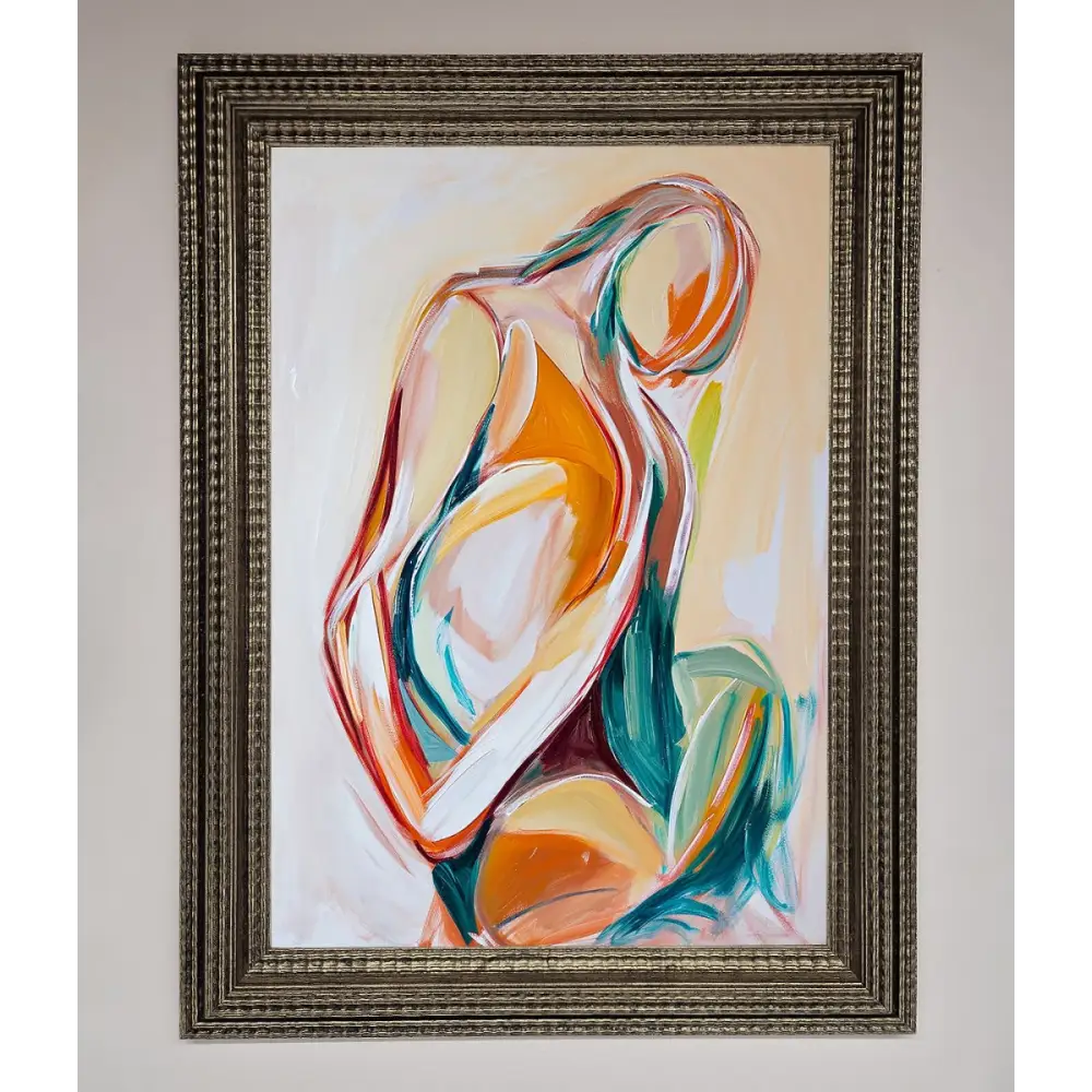 Pain Stroke Embrace Framed Poster - A3 (29.7 x 42 cm) / Ornate Silver - Framed Print