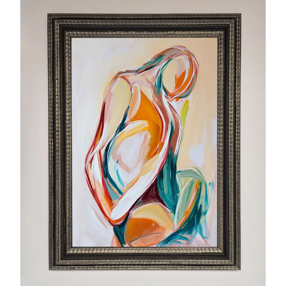 Pain Stroke Embrace Framed Poster - A3 (29.7 x 42 cm) / Ornate Silver Black - Framed Print