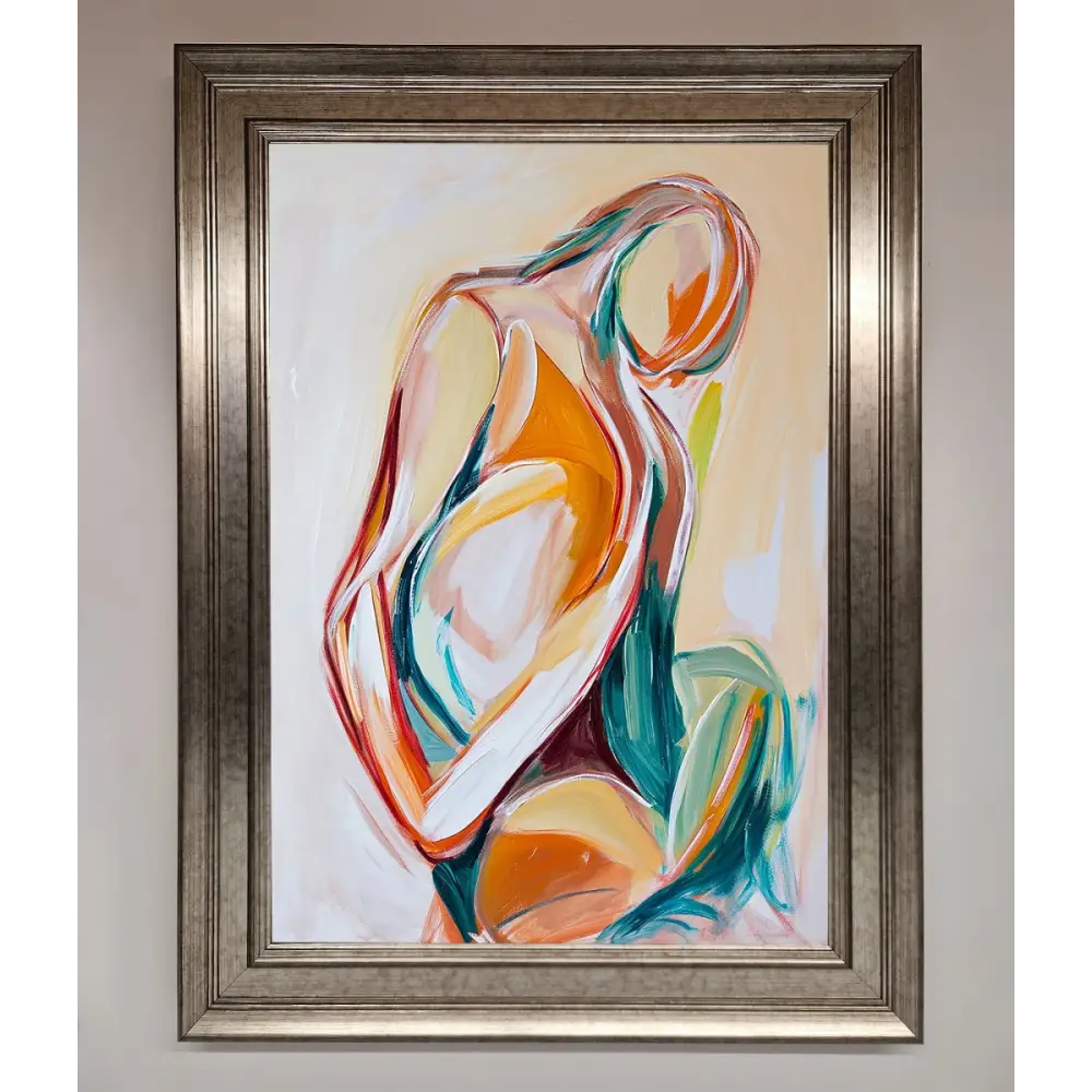 Pain Stroke Embrace Framed Poster - A3 (29.7 x 42 cm) / Silver - Framed Print