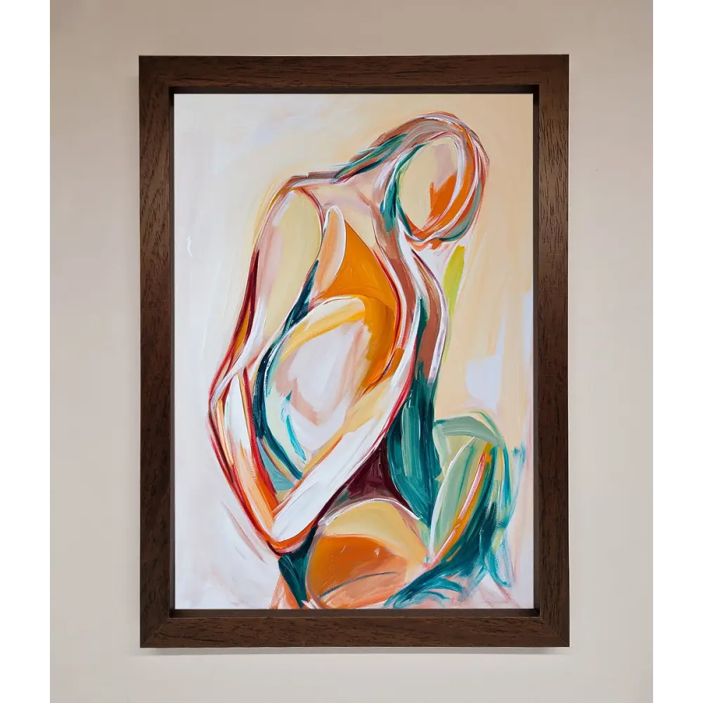 Pain Stroke Embrace Framed Poster - A3 (29.7 x 42 cm) / Walnut - Framed Print