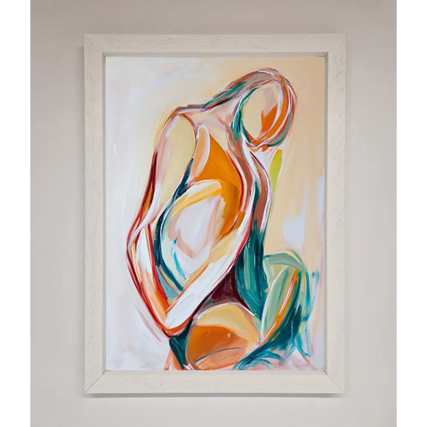 Pain Stroke Embrace Framed Poster - A3 (29.7 x 42 cm) / White - Framed Print