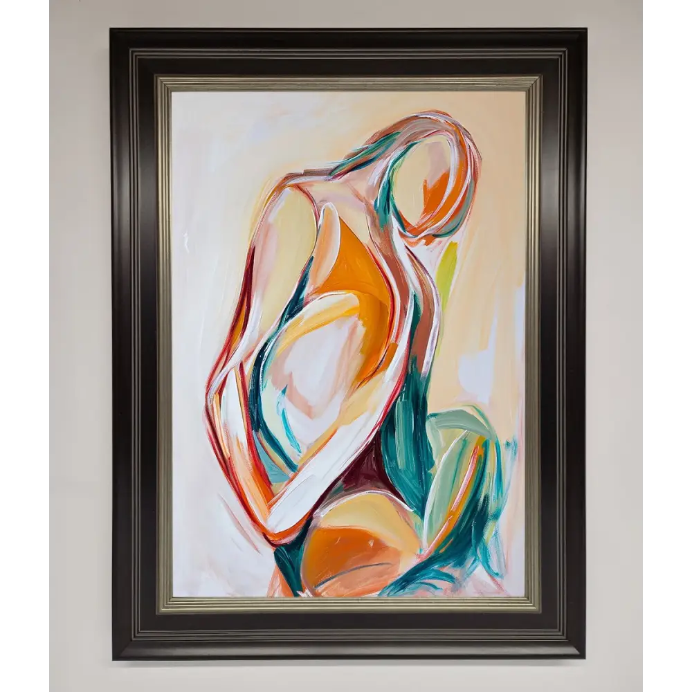 Pain Stroke Embrace Framed Poster - B0 (100 x 141 cm) / Black Silver - Framed Print