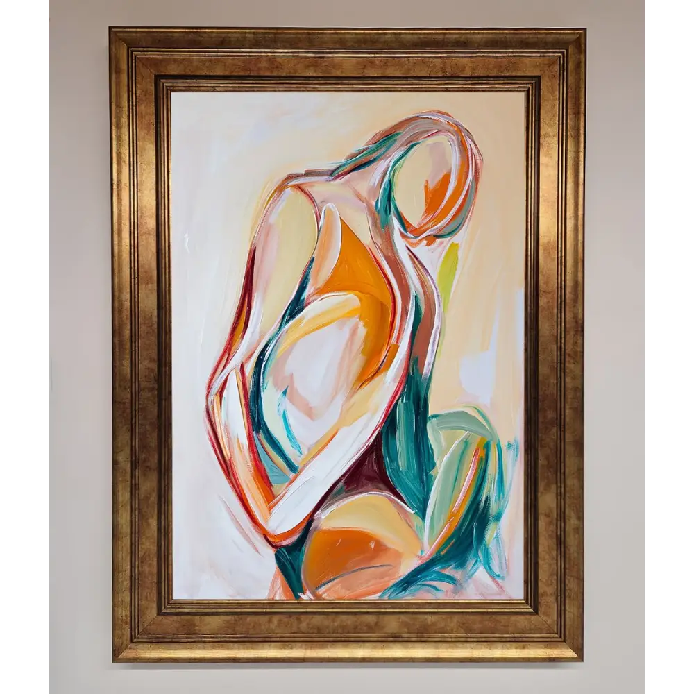 Pain Stroke Embrace Framed Poster - B0 (100 x 141 cm) / Bronze - Framed Print