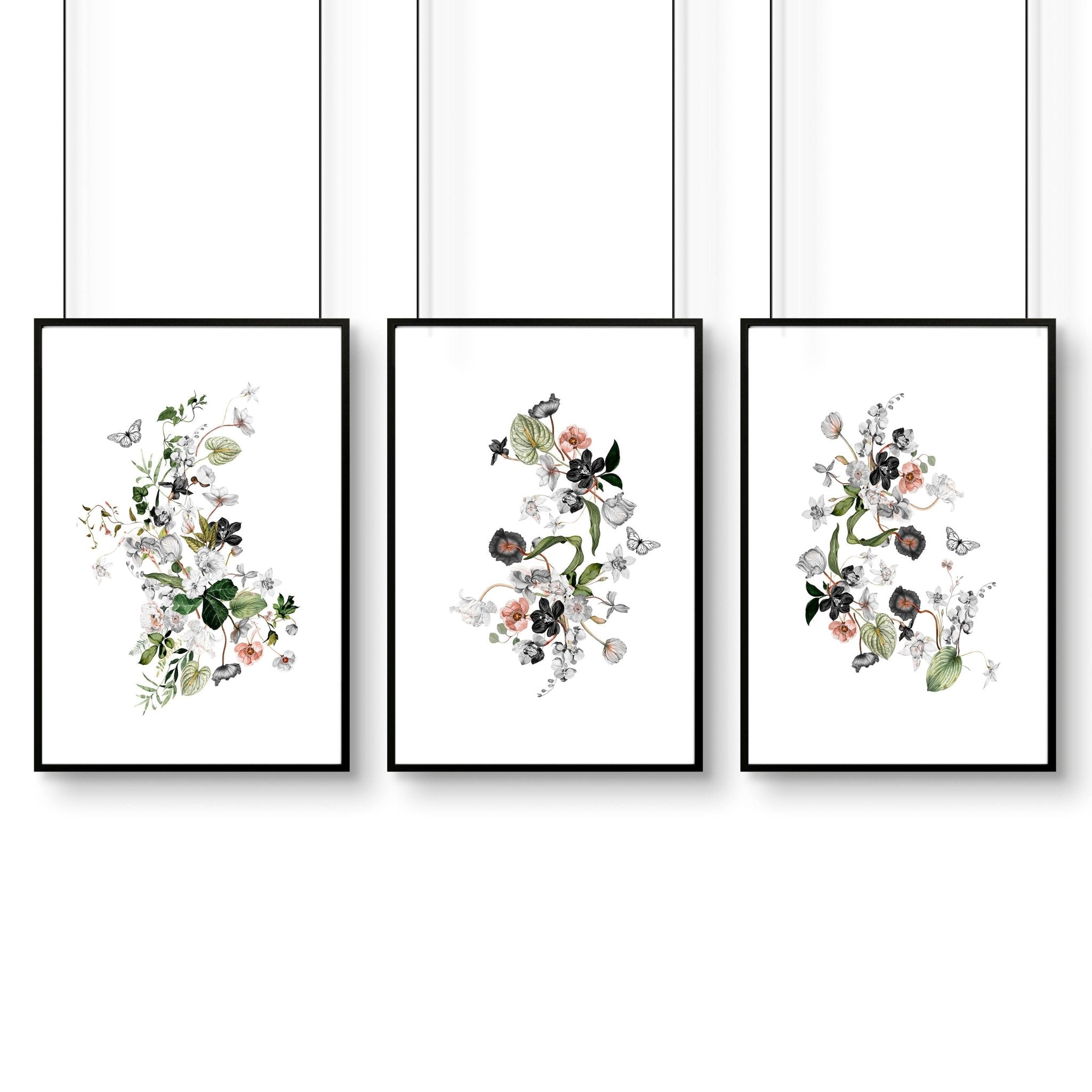 Paintings for home office | set of 3 wall art prints