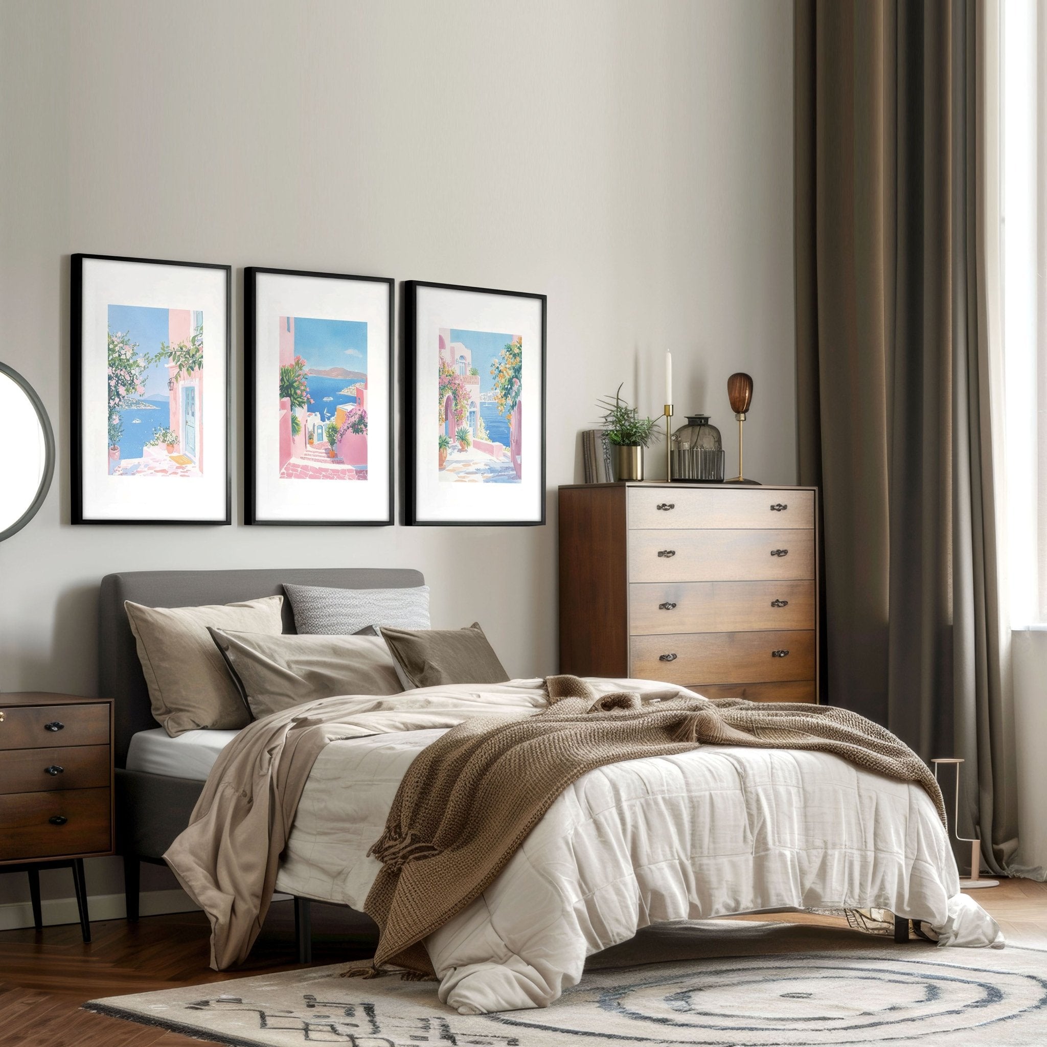 Paintings Of The Sea | Set of 3 Beach Decor Wall art Prints