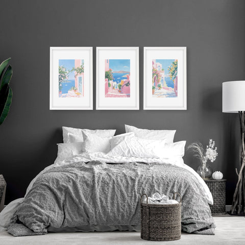 Paintings Of The Sea | Set of 3 Beach Decor Wall art Prints