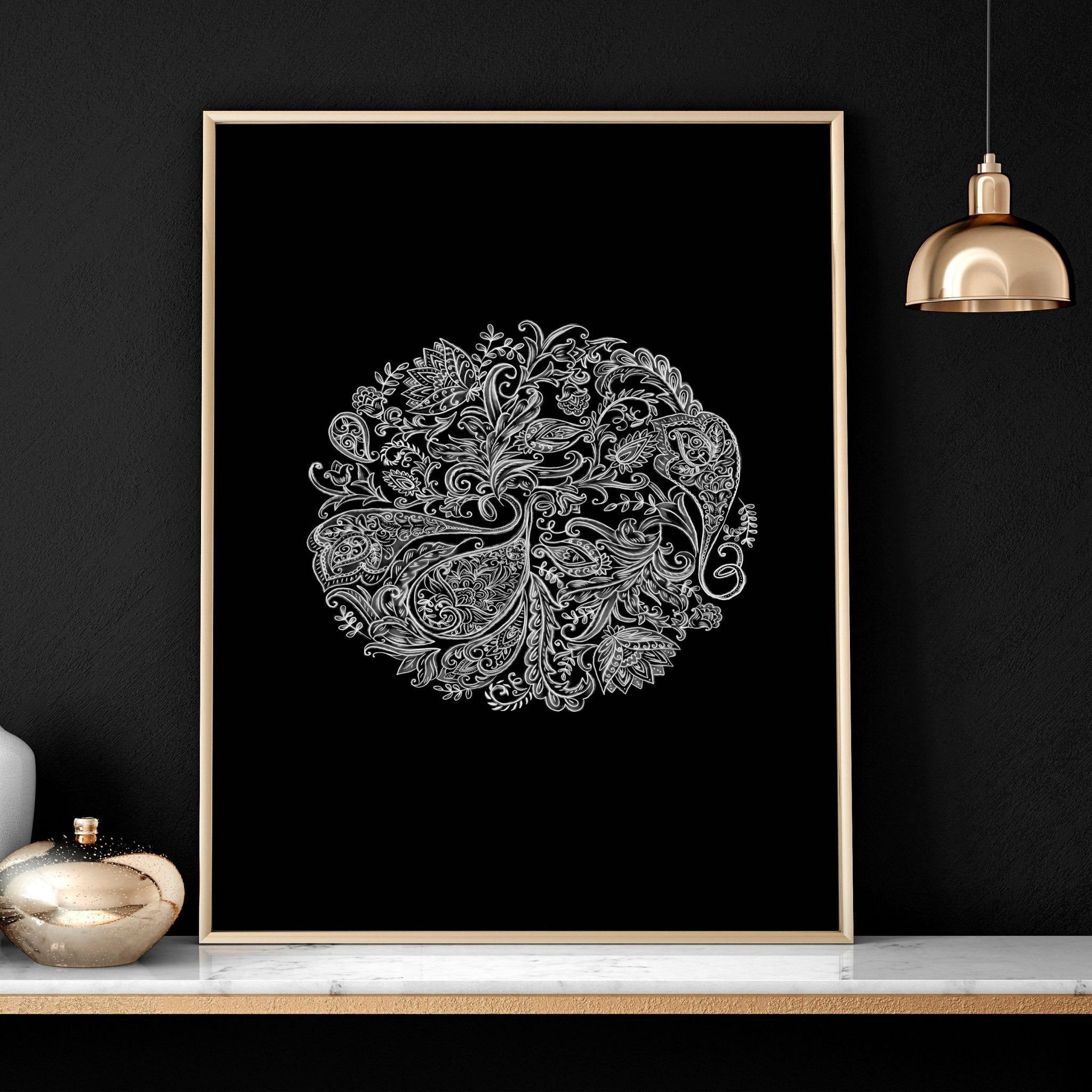 Wall art bohemian | set of 3 framed wall art prints