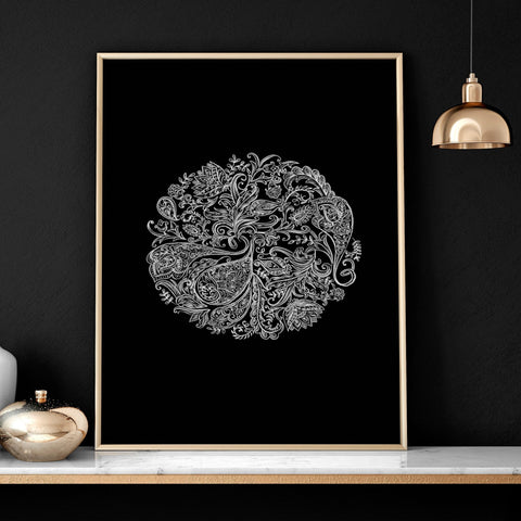 Wall art bohemian | set of 3 framed wall art prints