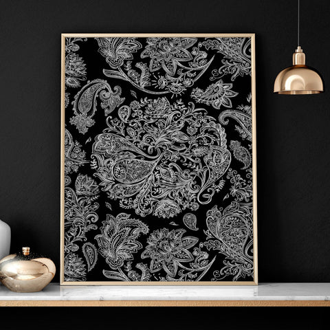 Wall art bohemian | set of 3 framed wall art prints