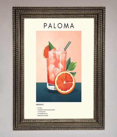 Paloma Cocktail Framed Poster