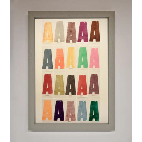 Pantone A Framed Poster - A3 (29.7 x 42 cm) / Grey - Framed Print