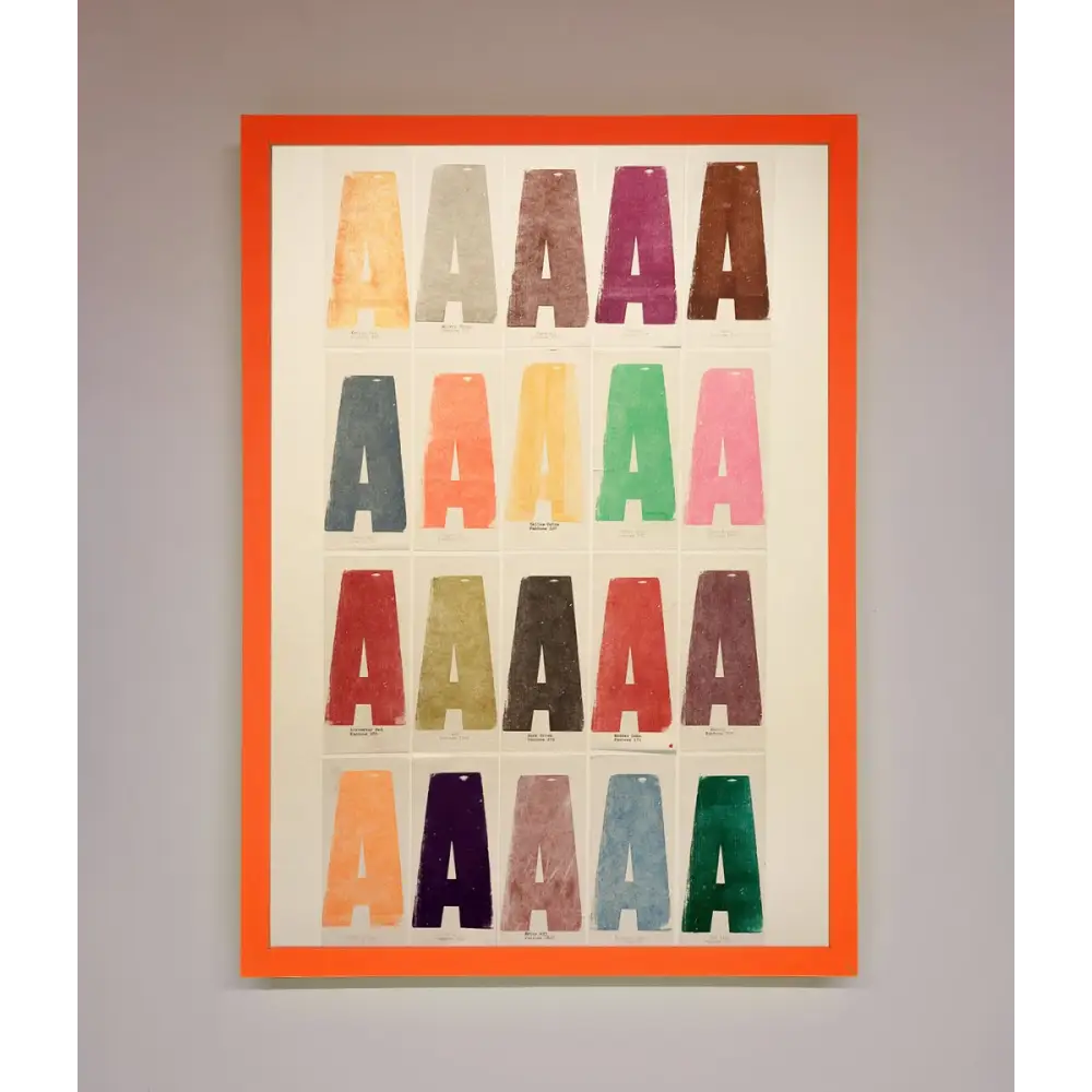 Pantone A Framed Poster - A3 (29.7 x 42 cm) / Neon Orange - Framed Print