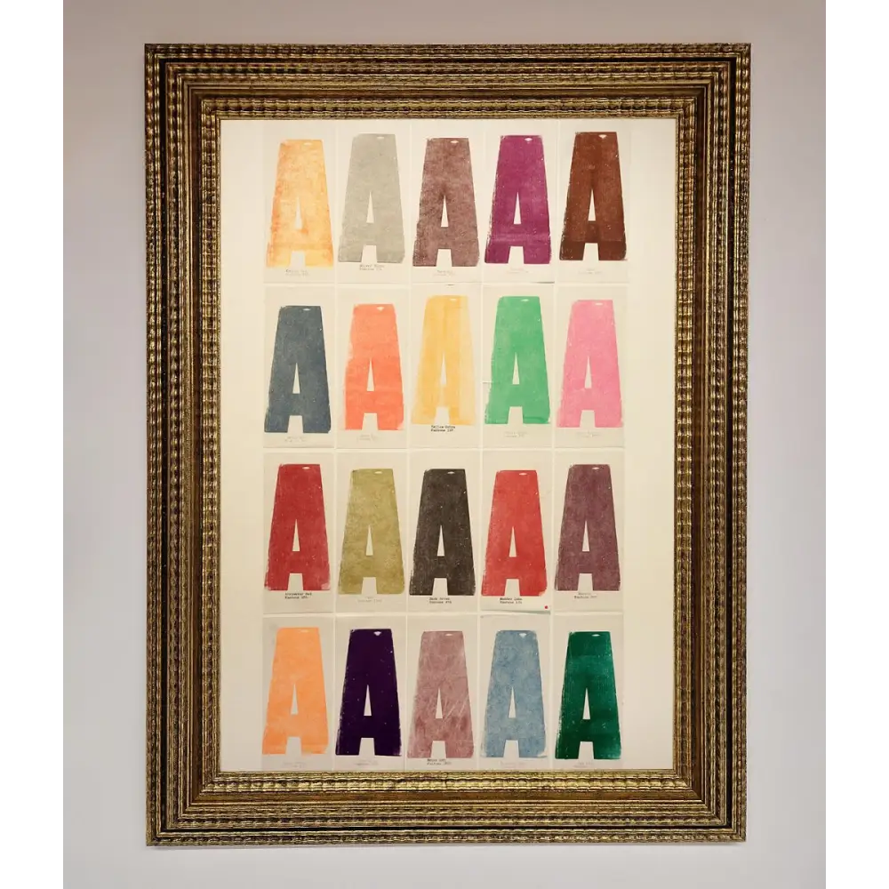 Pantone A Framed Poster - A3 (29.7 x 42 cm) / Ornate Gold - Framed Print