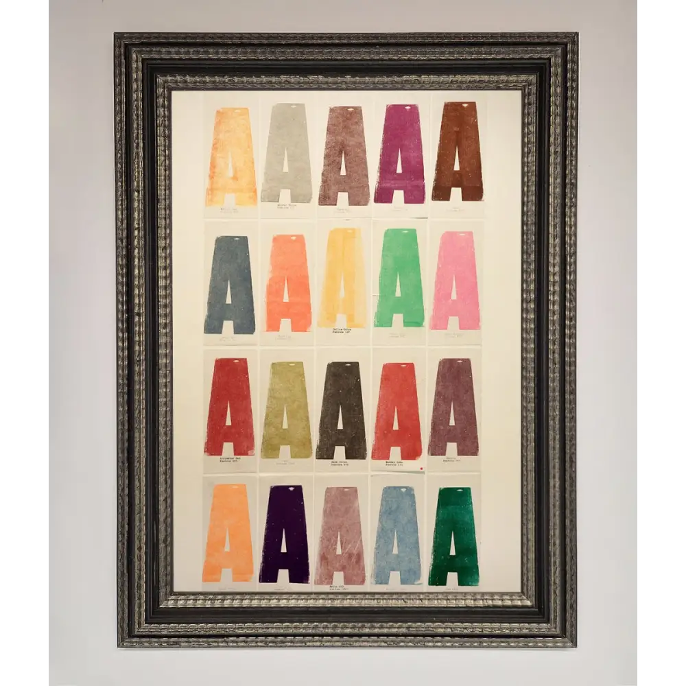 Pantone A Framed Poster - A3 (29.7 x 42 cm) / Ornate Silver Black - Framed Print