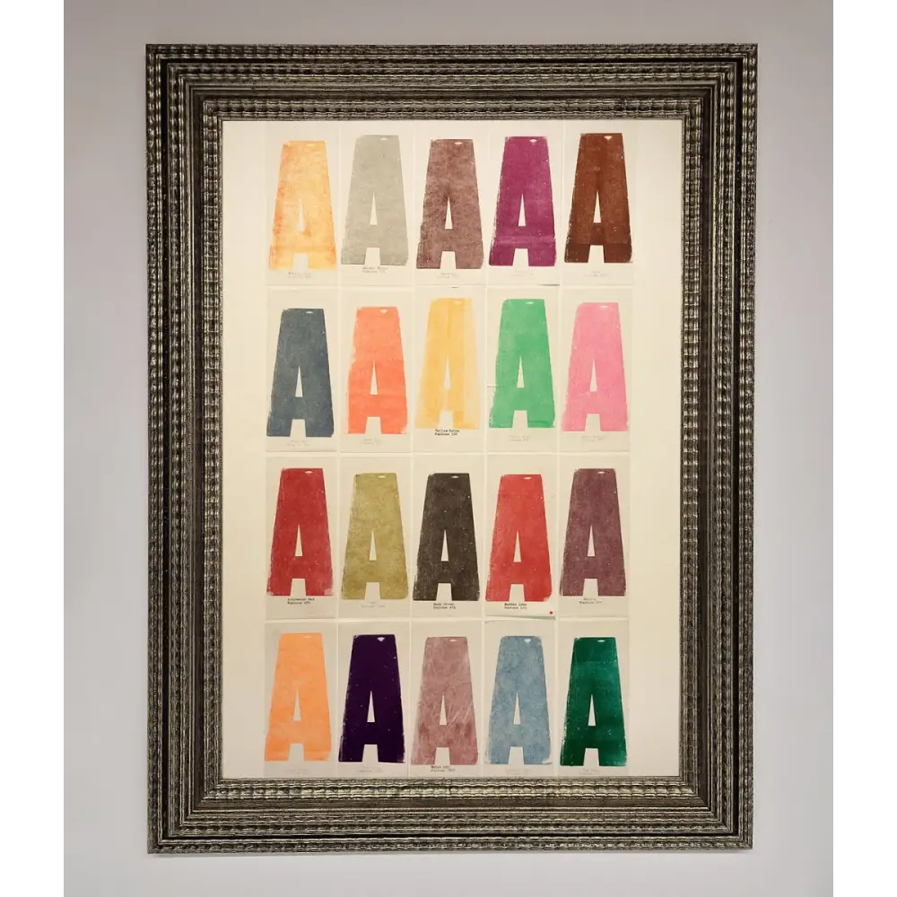 Pantone A Framed Poster - A3 (29.7 x 42 cm) / Ornate Silver - Framed Print