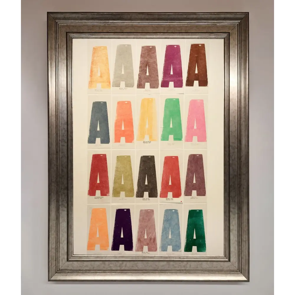 Pantone A Framed Poster - A3 (29.7 x 42 cm) / Silver - Framed Print