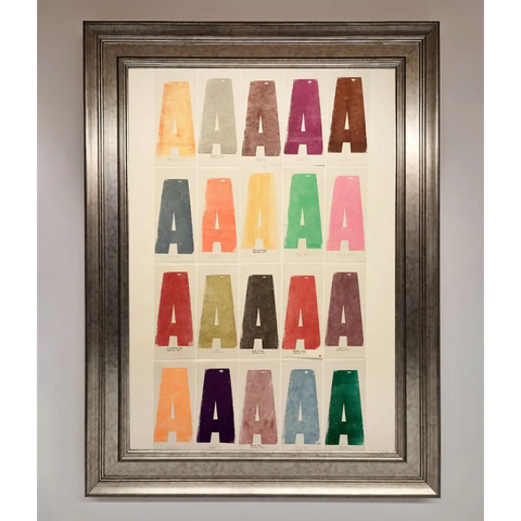 Pantone A Framed Poster - A3 (29.7 x 42 cm) / Silver - Framed Print