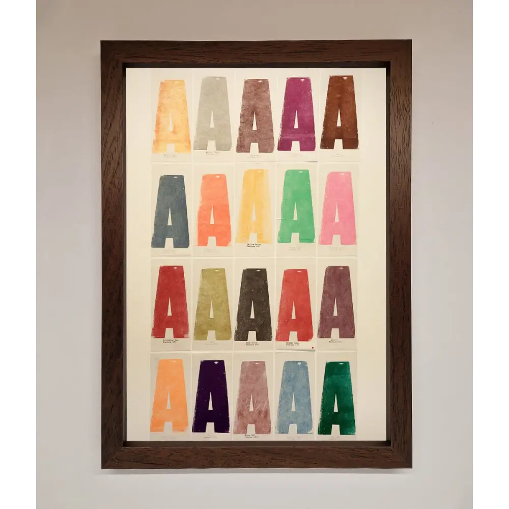 Pantone A Framed Poster - A3 (29.7 x 42 cm) / Walnut - Framed Print