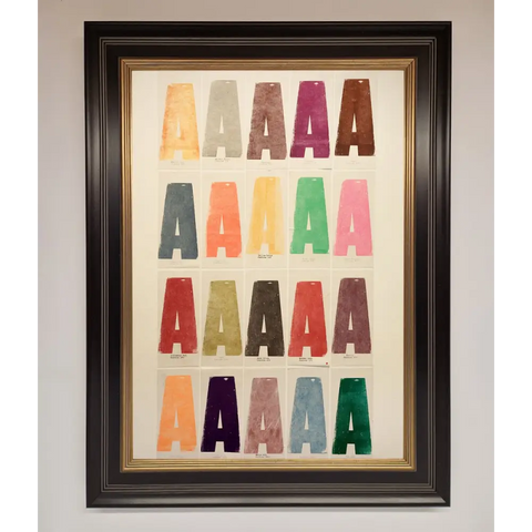 Pantone A Framed Poster - B0 (100 x 141 cm) / Black Gold - Framed Print