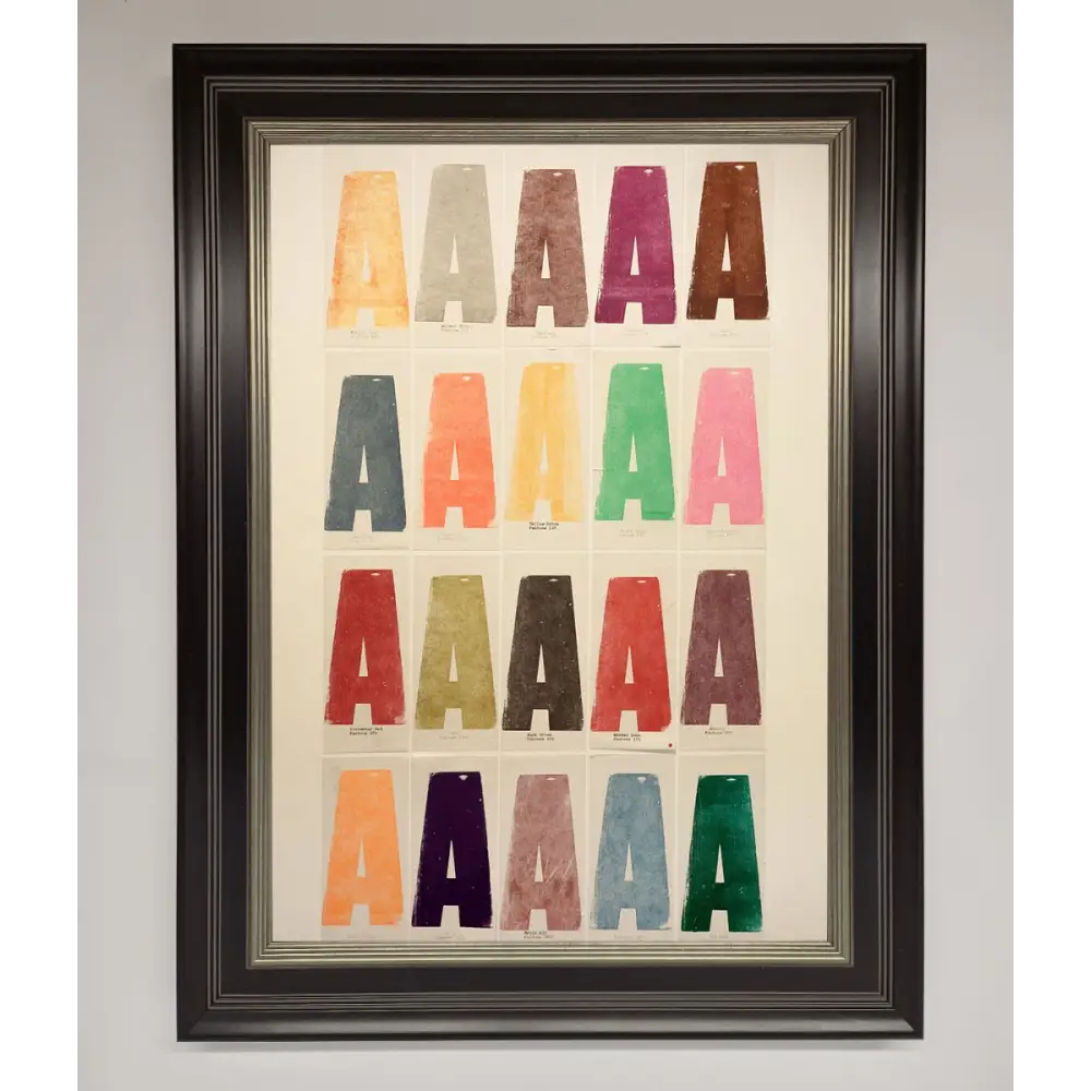 Pantone A Framed Poster - B0 (100 x 141 cm) / Black Silver - Framed Print