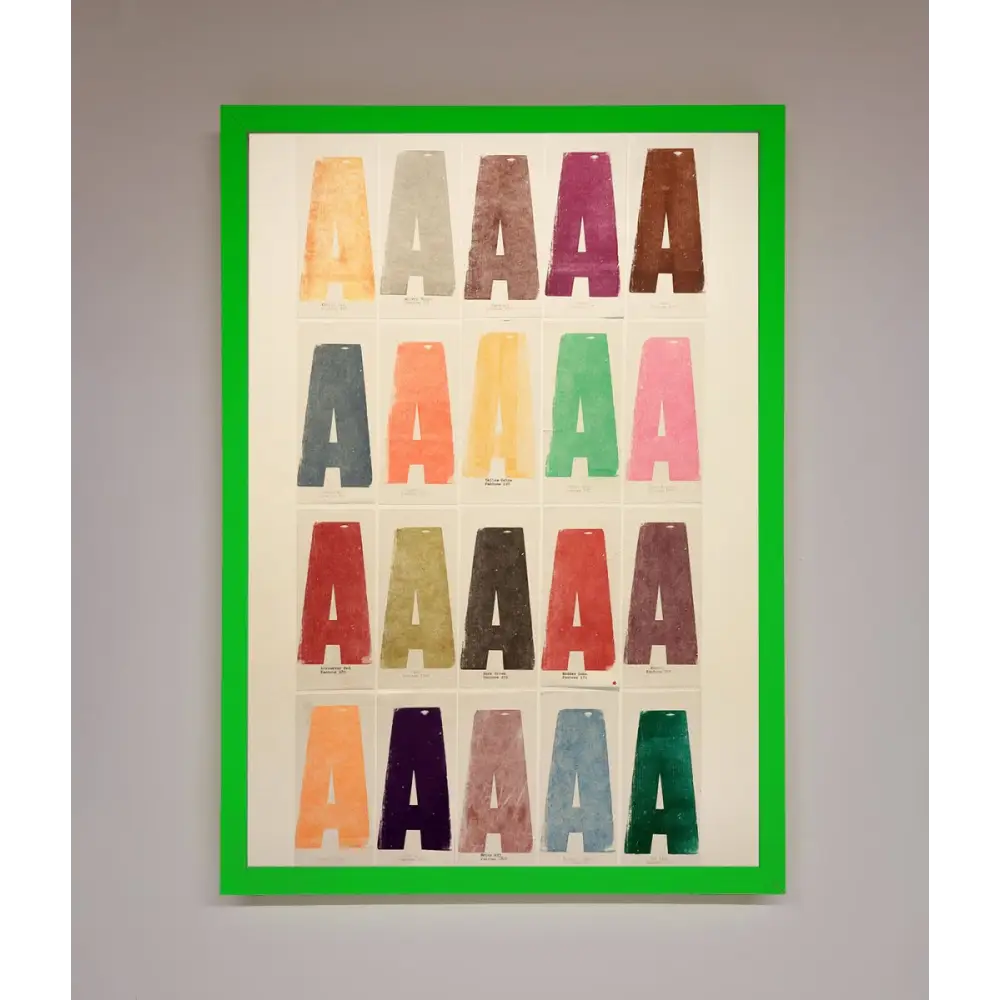 Pantone A Framed Poster - B0 (100 x 141 cm) / Neon Dark Green - Framed Print