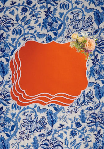 Papaya Coloured Placemats - Set of 4